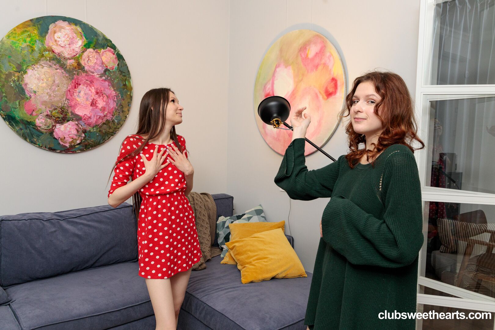 Lesbians try on something new