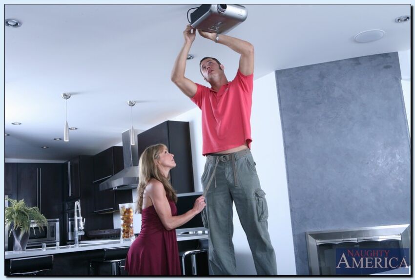 MILF Shayla LaVeaux Helps Son's Handy Friend With A Handy