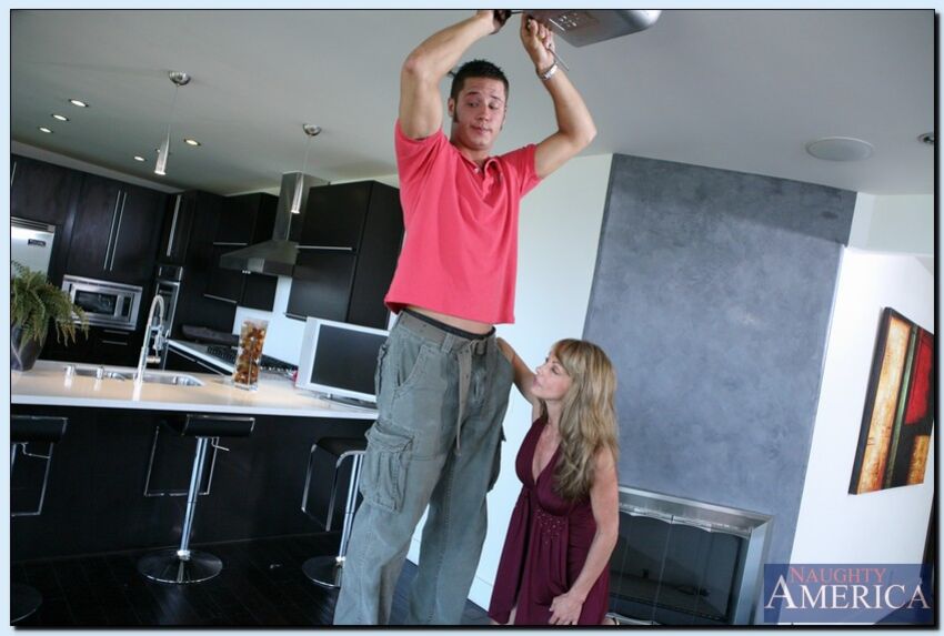 MILF Shayla LaVeaux Helps Son's Handy Friend With A Handy