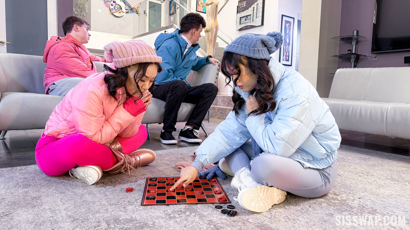 Our Pussy Withdrawal Ends With a Snowed-In Swap!