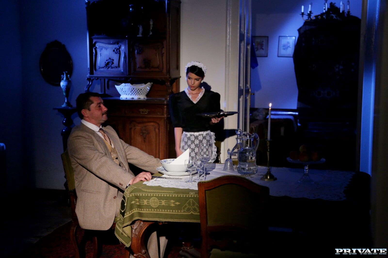 Jessyka the Maid Gets a Hard Anal Pounding While Setting the Table