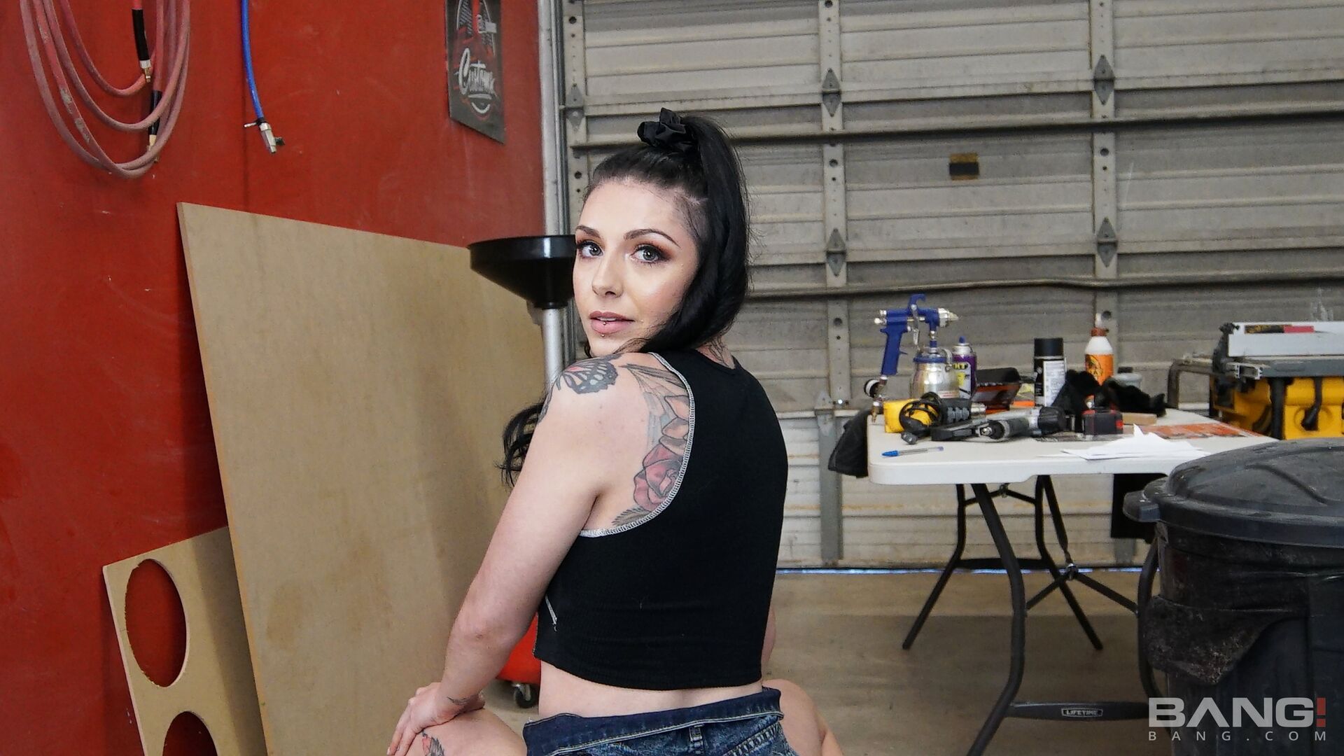 Brenna Mckenna Gets A Ride Back To The Shop For Some Power Tool Drilling